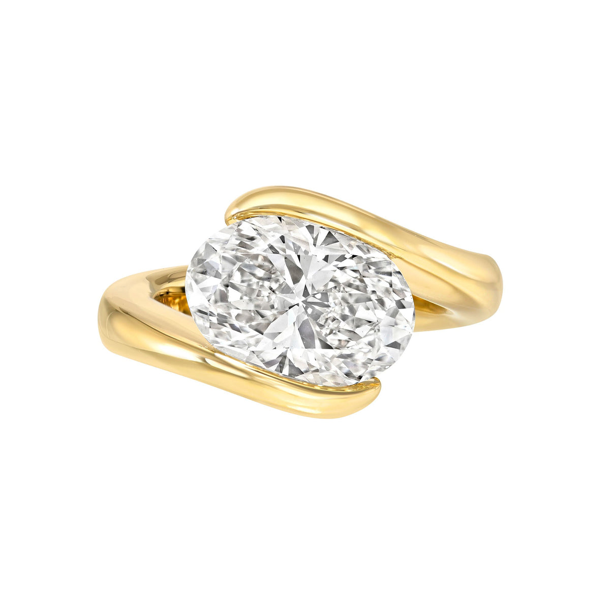 The Ascension Setting Yellow Gold by Logan Hollowell Jewelry