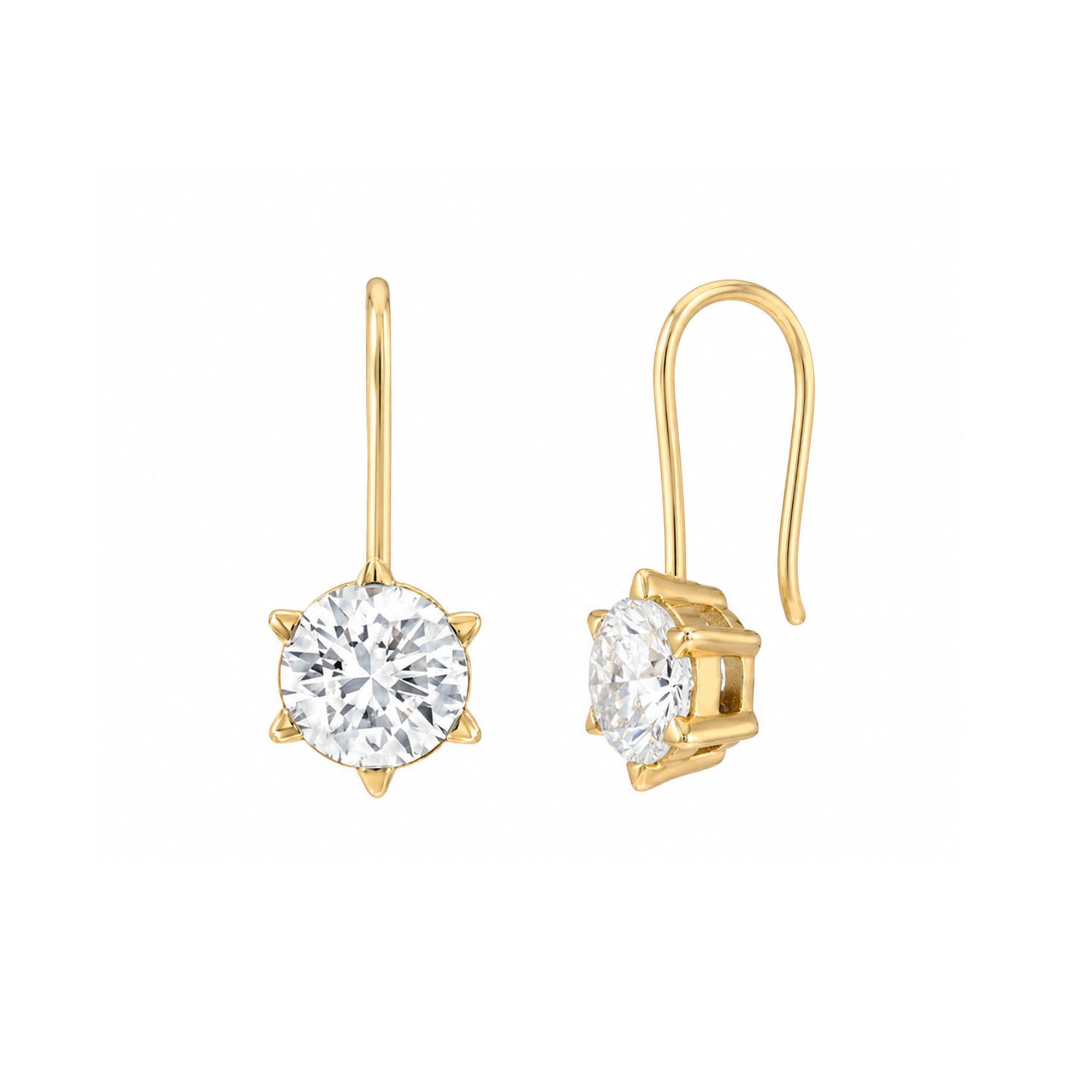 Solar Flare Diamond Drop Earrings