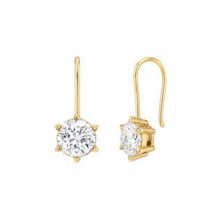 Solar Flare Diamond Drop Earrings