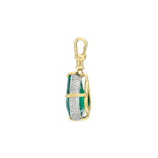 Emerald Water Drop Necklace Enhancer by Logan Hollowell Jewelry