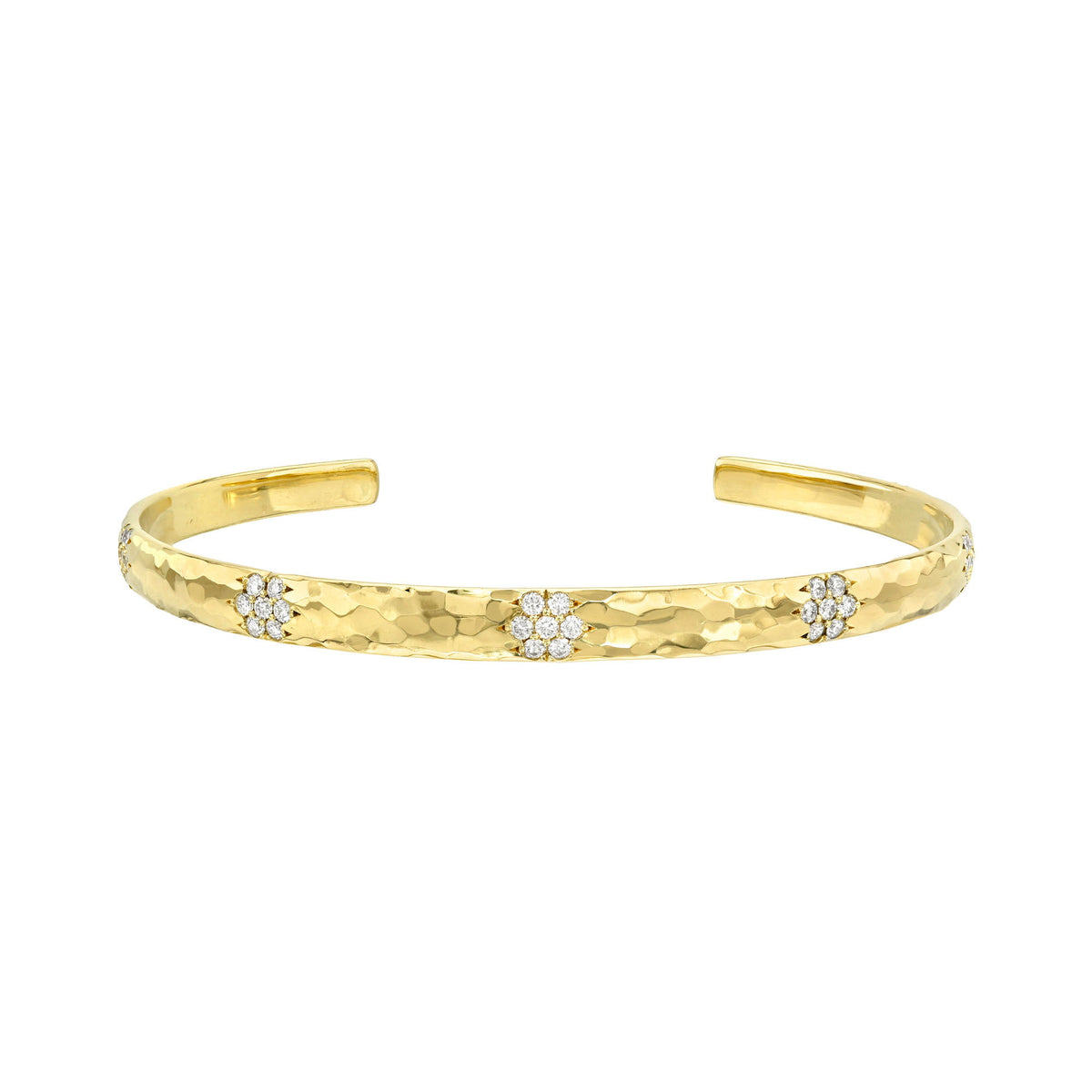 Sevenfold Diamond Arm Cuff Yellow Gold by Logan Hollowell Jewelry