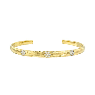 Sevenfold Diamond Arm Cuff Yellow Gold by Logan Hollowell Jewelry