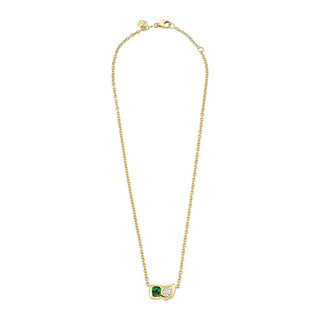 Lover's Duet River Emerald & Diamond Necklace | Ready to Ship by Logan Hollowell Jewelry