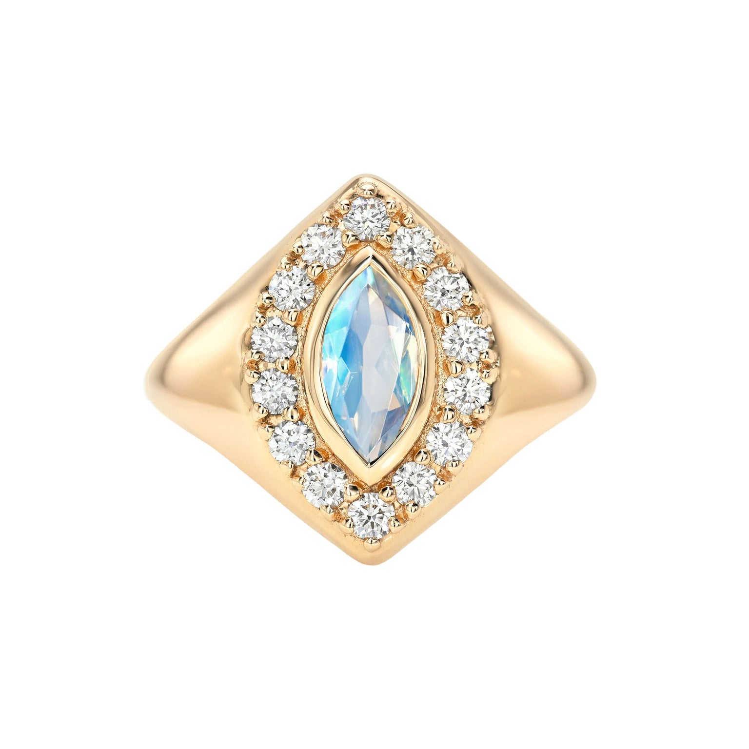 Fortune Signet in Moonlit Rose Gold 3 by Logan Hollowell Jewelry
