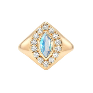 Fortune Signet in Moonlit Rose Gold 3 by Logan Hollowell Jewelry