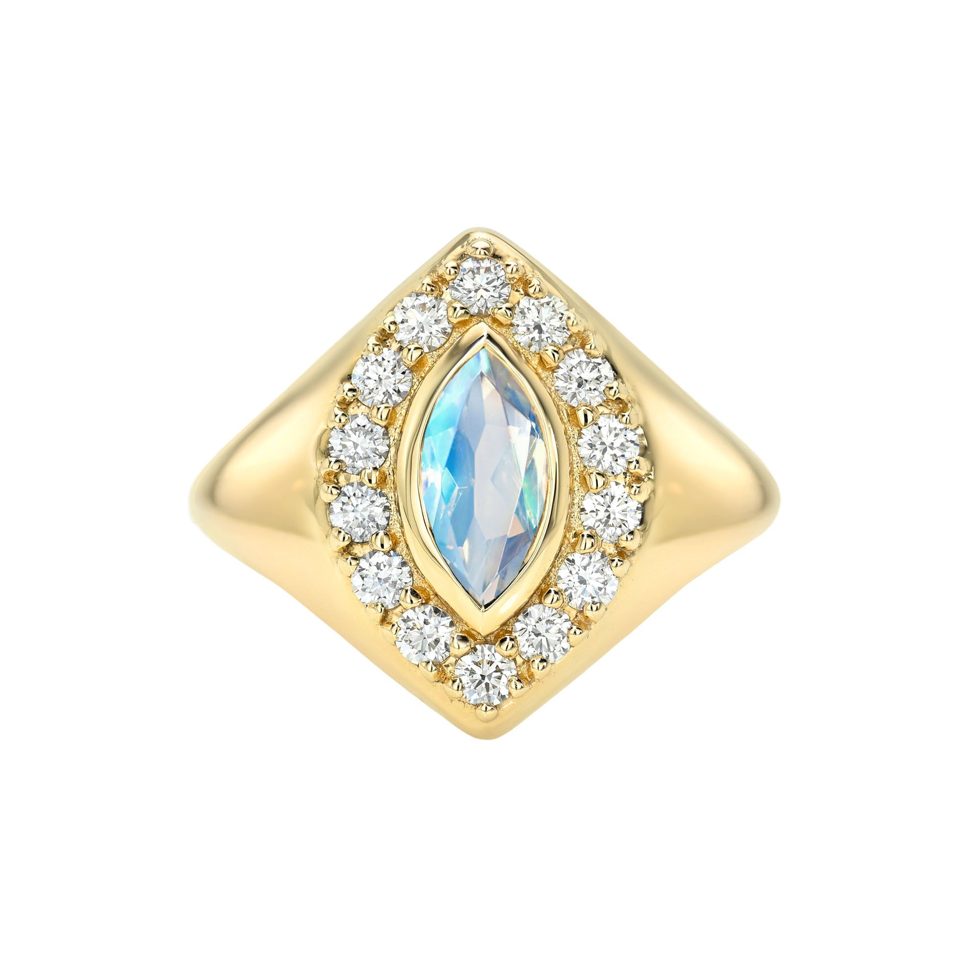 Fortune Signet in Moonlit Yellow Gold 2.5 by Logan Hollowell Jewelry