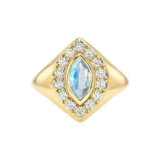 Fortune Signet in Moonlit Yellow Gold 2.5 by Logan Hollowell Jewelry