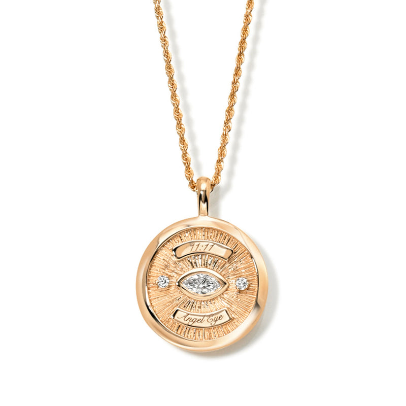 Solid 11:11 Angel Eye Coin Pendant | Ready to Ship by Logan Hollowell Jewelry