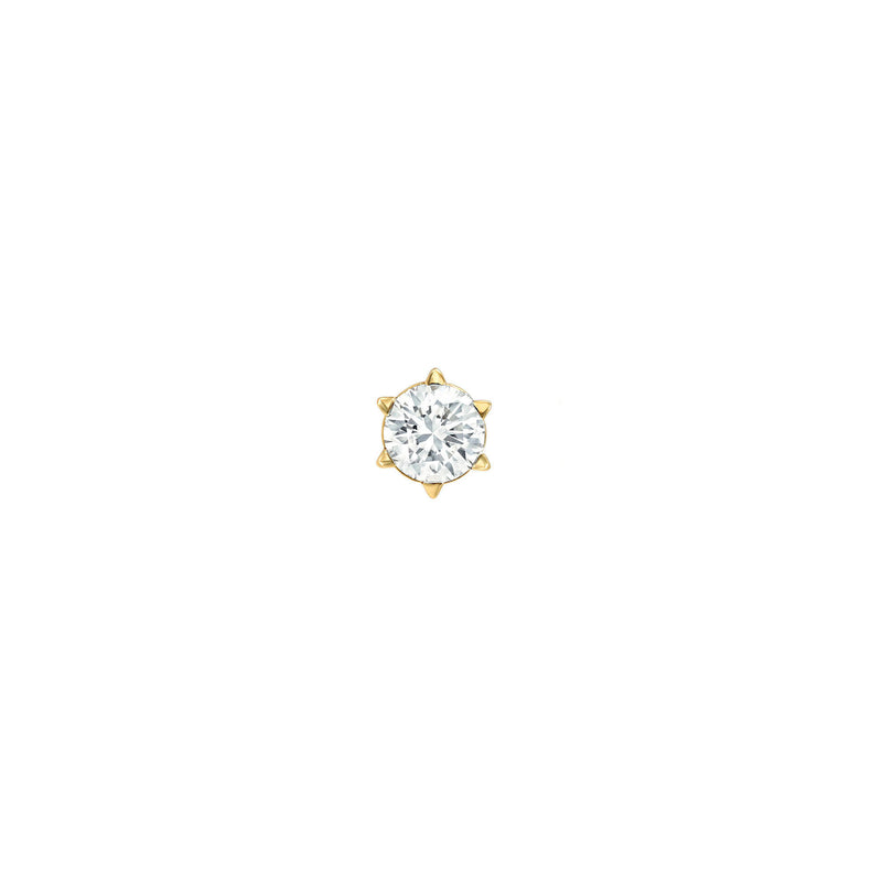 Petite Solar Flare Diamond Stud Earrings