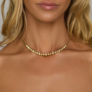 Diamond Bubble Link Necklace by Logan Hollowell Jewelry