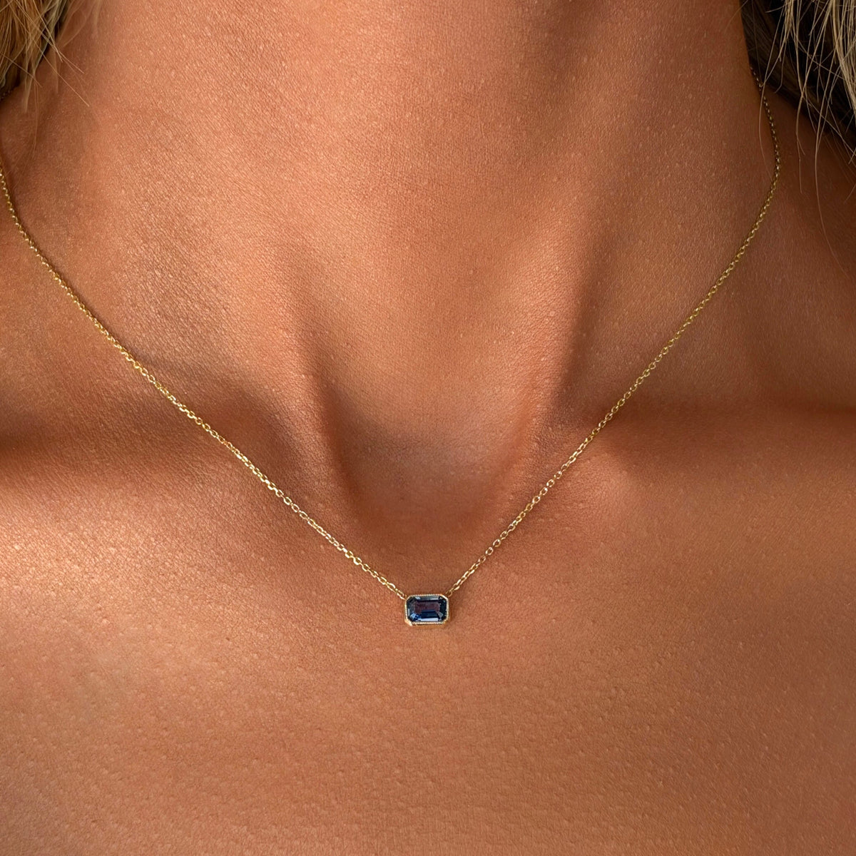 Talisman Emerald Cut Necklace by Logan Hollowell Jewelry