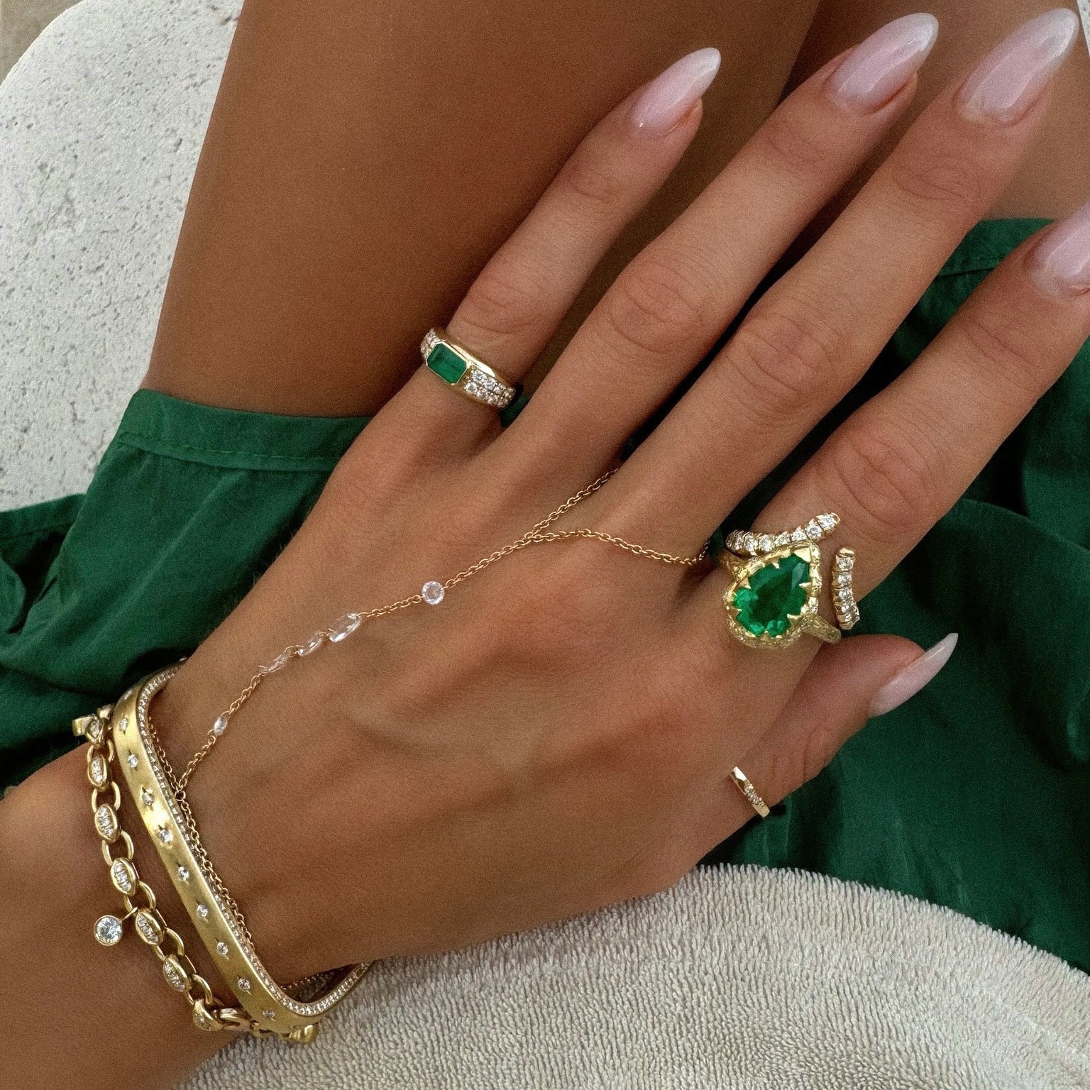 Classic Diamond Chain Gypsy Roma Bracelet | Ready to Ship by Logan Hollowell Jewelry