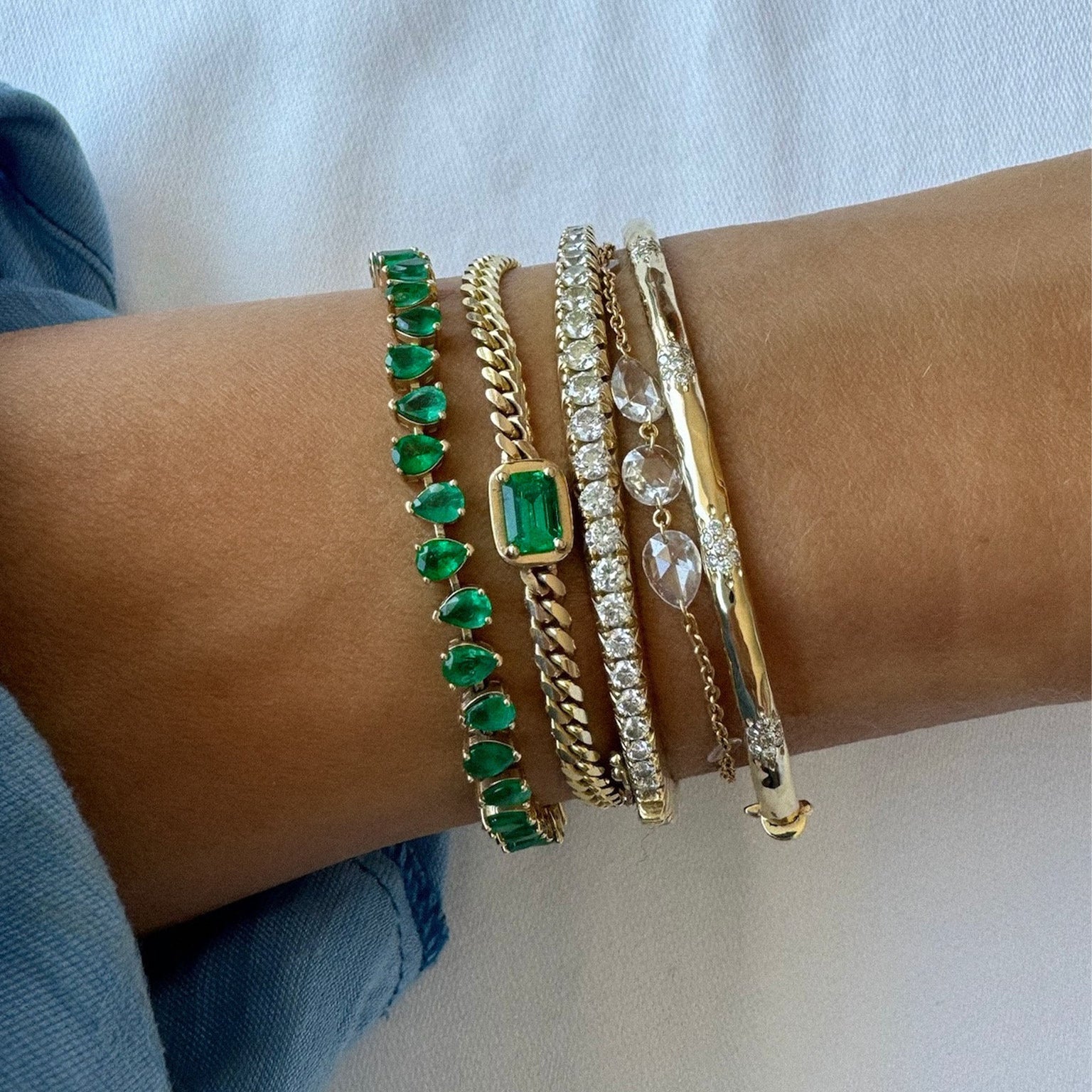 Sevenfold Diamond Bracelet | Ready to Ship by Logan Hollowell Jewelry