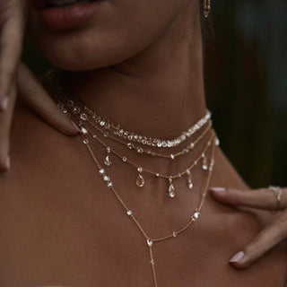 Eau de Rose Cut Gaia Large Diamond Choker by Logan Hollowell Jewelry