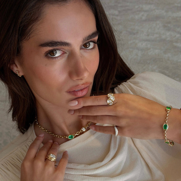 Emerald Empress Bracelet by Logan Hollowell Jewelry