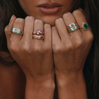 Queen Emerald Band by Logan Hollowell Jewelry