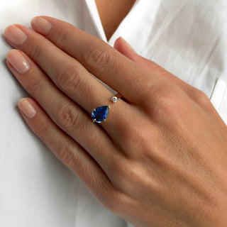 Royal Blue Sapphire Nexus Ring by Logan Hollowell Jewelry