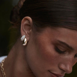 Medium Pavé Diamond Tusk Earrings by Logan Hollowell Jewelry