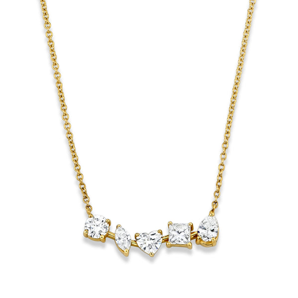 Harmony Diamond Necklace | Ready to Ship (LAB) Yellow Gold Lab 16" by Logan Hollowell Jewelry