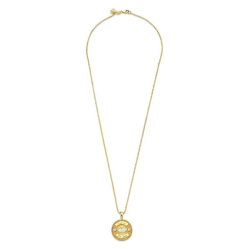 Call On Your Angels Diamond Angel Eye Coin Necklace | Ready to Ship by Logan Hollowell Jewelry
