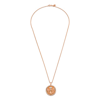 Isis Diamond Pavé Halo Coin Pendant    by Logan Hollowell Jewelry
