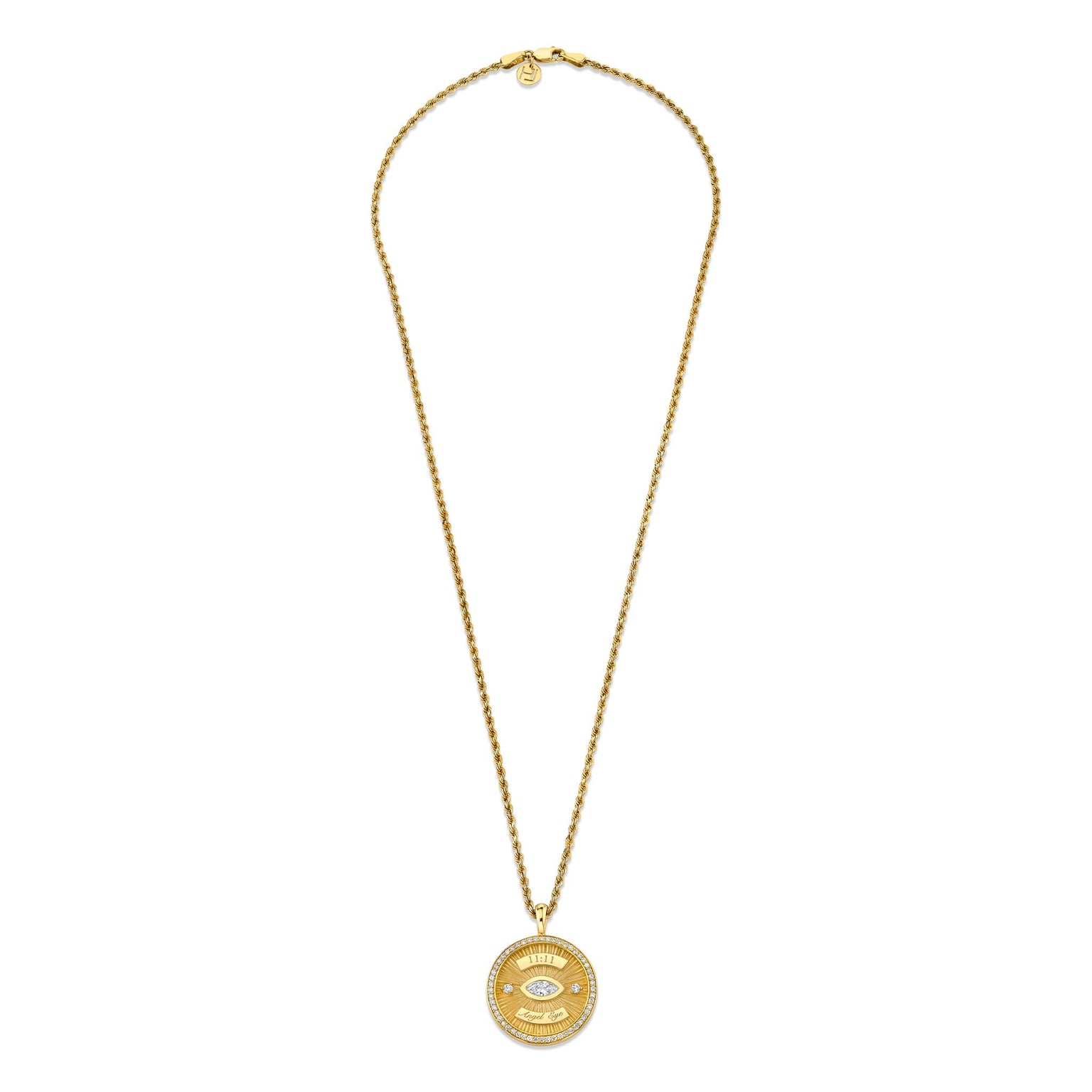 11:11 Angel Eye Coin Pendant by Logan Hollowell Jewelry