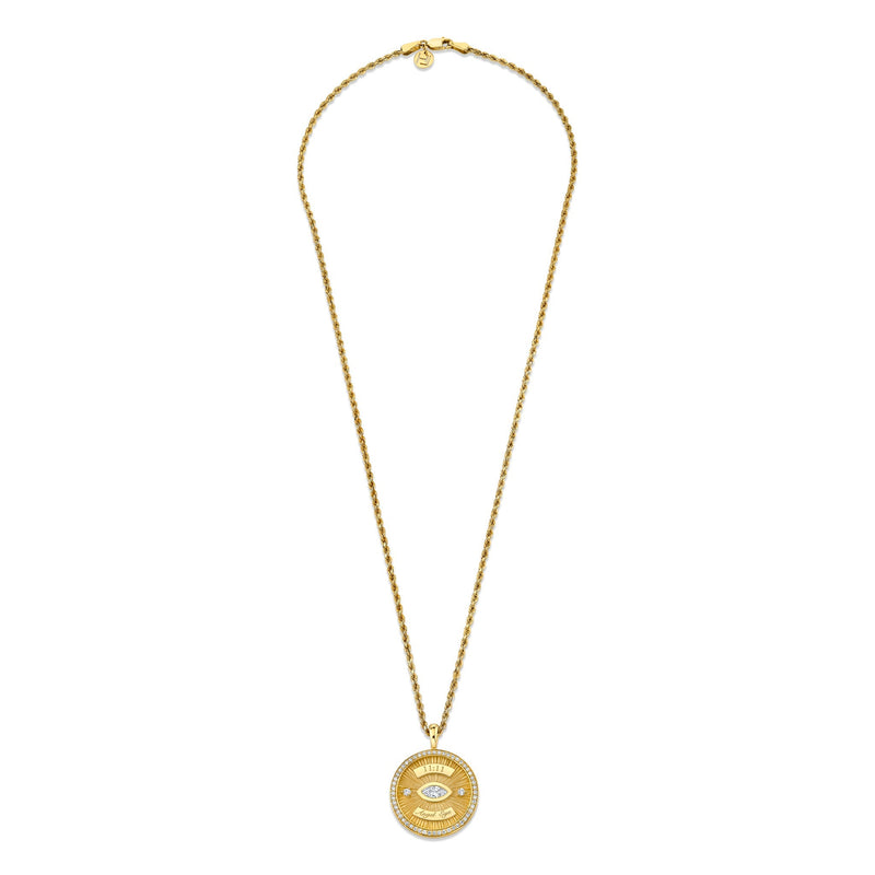 11:11 Angel Eye Coin Pendant by Logan Hollowell Jewelry