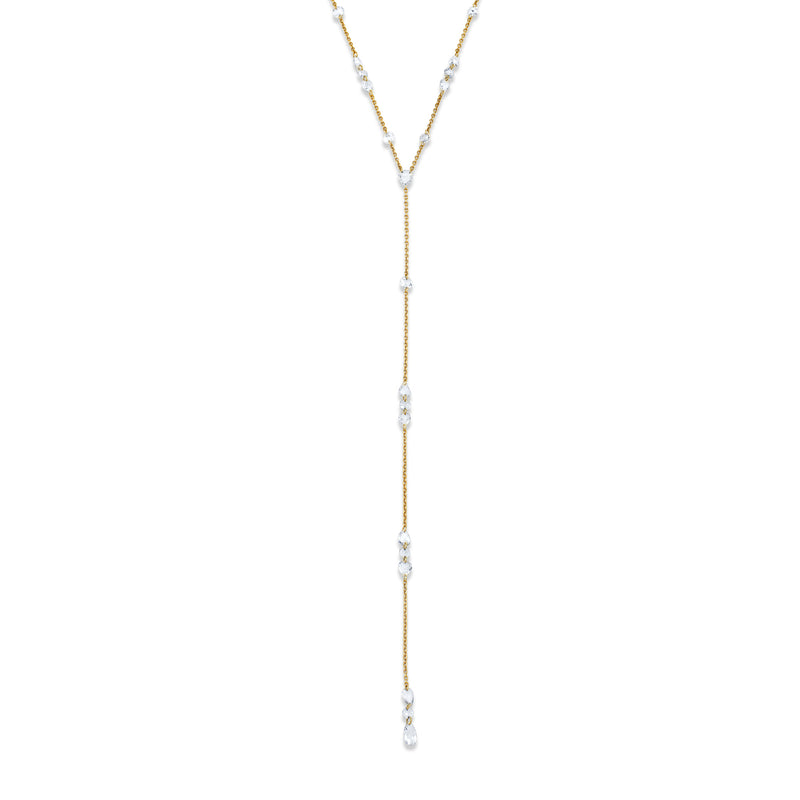 Petite Eau de Rose Cut Iris Lariat    by Logan Hollowell Jewelry