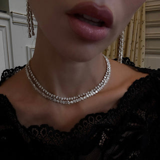 Fortuna Diamond Tennis Necklace by Logan Hollowell Jewelry