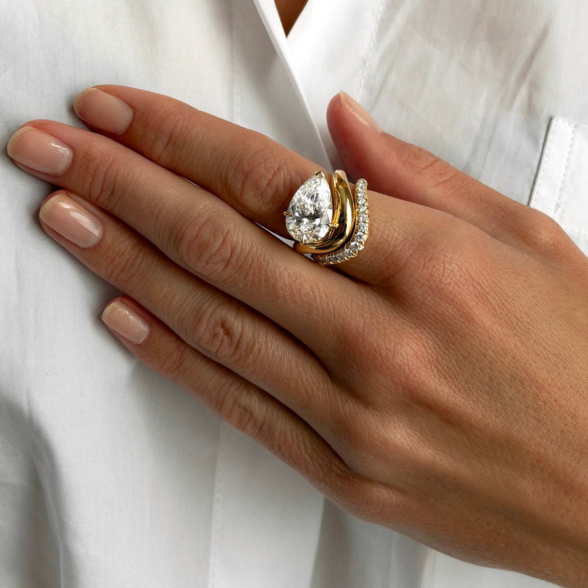 Enigma French Pavé Diamond Band