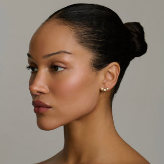 Diamond Bubble Stud Earrings by Logan Hollowell Jewelry