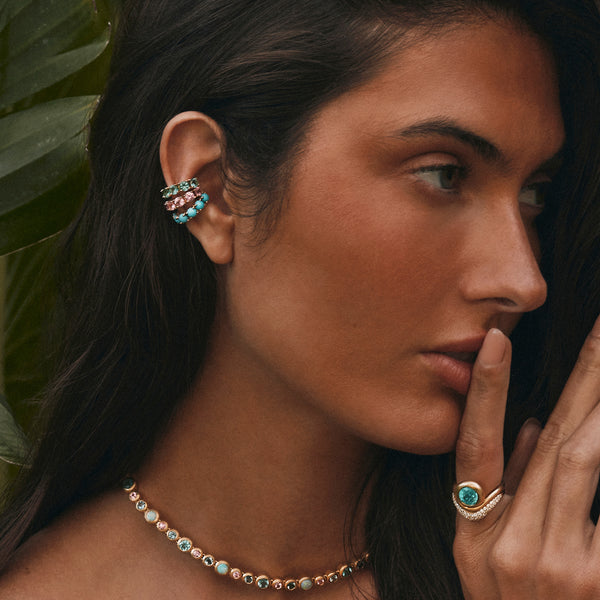 Emerald Lagoon Ear Cuff by Logan Hollowell Jewelry