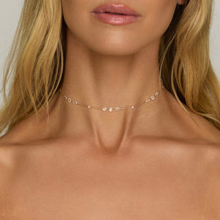 Eau de Rose Cut Iris Choker by Logan Hollowell Jewelry