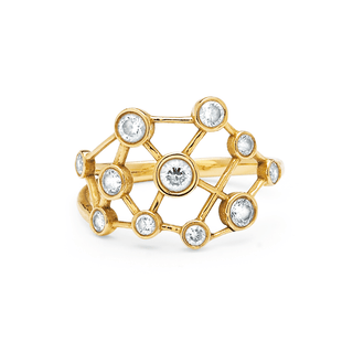Diamond Constellation Ring | Ready to Ship Yellow Gold 7.5  by Logan Hollowell Jewelry