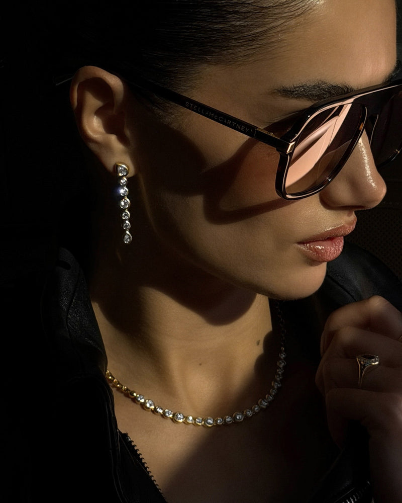 Diamond Bubble Drop Earrings by Logan Hollowell Jewelry