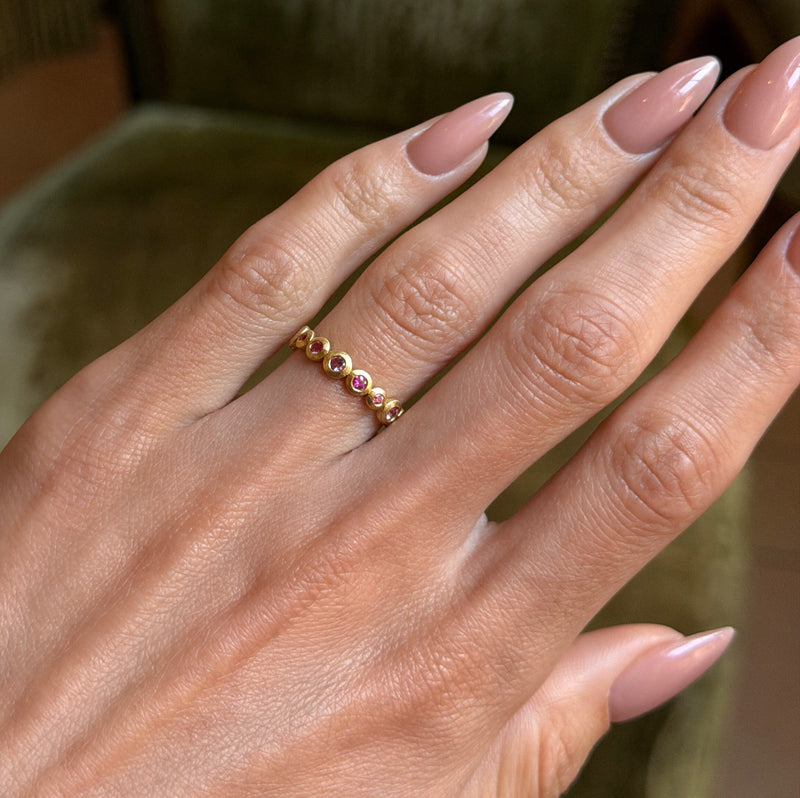 Petite Pink Sapphire Bubble Ring