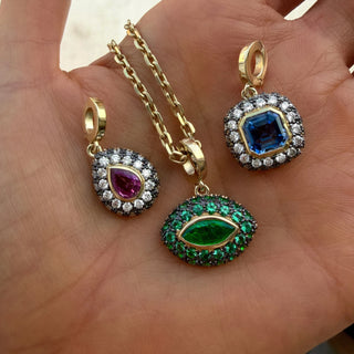 Blue Sapphire Pop Rocks Pendant