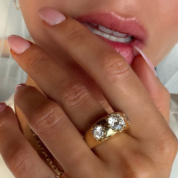 The Gypsy Three Stone Ring by Logan Hollowell Jewelry