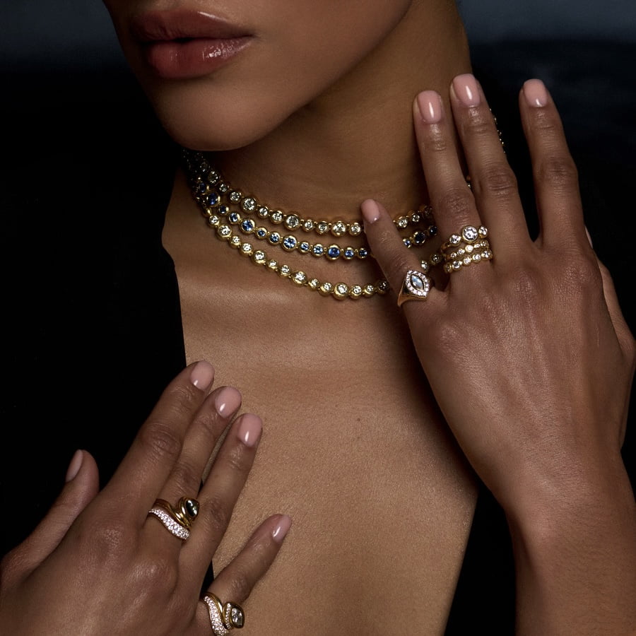 Diamond Bubble Band by Logan Hollowell Jewelry