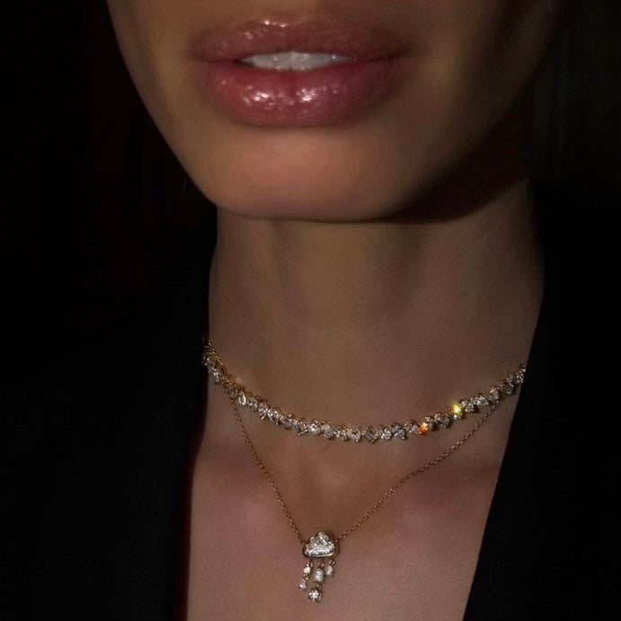 Diamond Rain Cloud Necklace by Logan Hollowell Jewelry