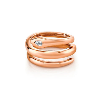 Triple Coil Kundalini Ring Rose Gold 2  by Logan Hollowell Jewelry