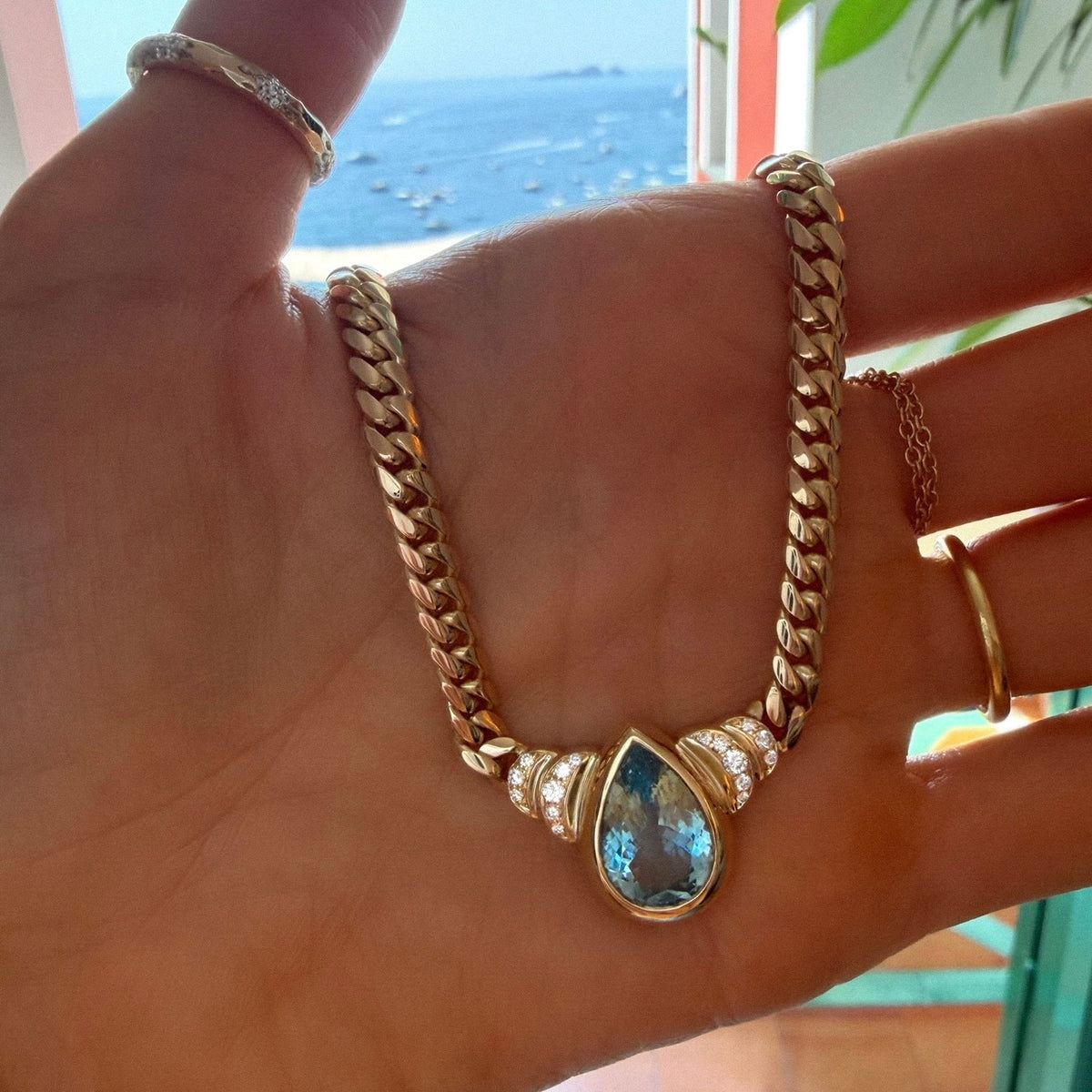 Maison Aqua Côte D’Azur Necklace by Logan Hollowell Jewelry