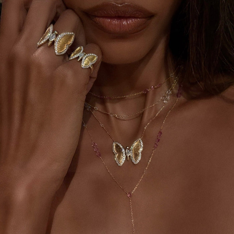 14K Petite Metamorphosis Ring by Logan Hollowell Jewelry