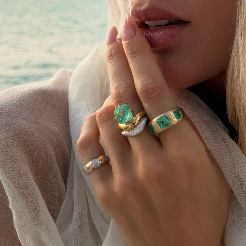 Emerald Queen Band by Logan Hollowell Jewelry