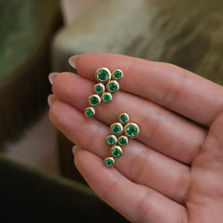 Emerald Bubble Earrings by Logan Hollowell Jewelry