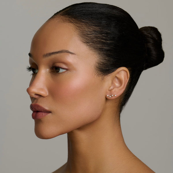 Ursa Major Diamond Split Studs by Logan Hollowell Jewelry