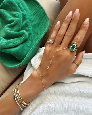 Baguette Emerald Tusk Ring    by Logan Hollowell Jewelry