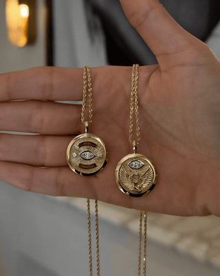 Solid Isis Coin Pendant by Logan Hollowell Jewelry