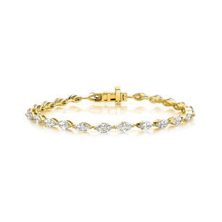 Aquaria Marquise Bracelet Yellow Gold   by Logan Hollowell Jewelry