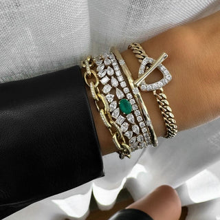 Pavé Diamond Trillion Toggle Bracelet | Ready to Ship